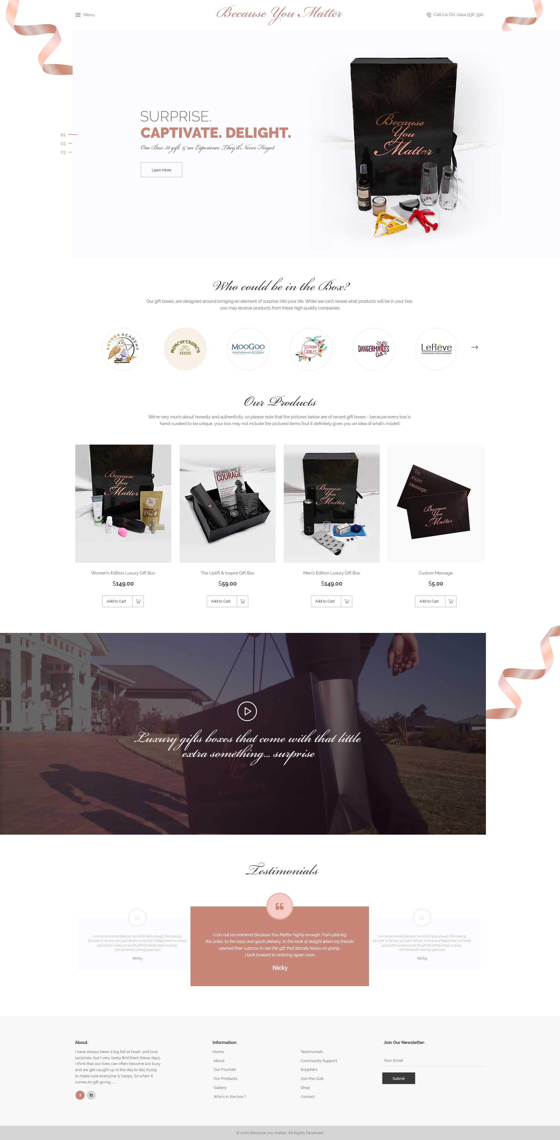 Work Sample of Because Your Matter Portfolio
